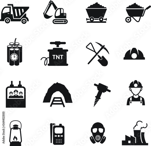 coal mining industry icon