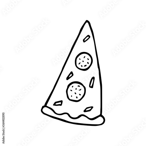 doodle illustration of a fast food pizza