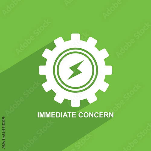Immediate Attention Icon, Business icon vector