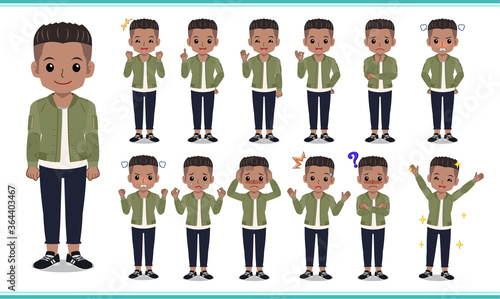 Young man_Green blouson