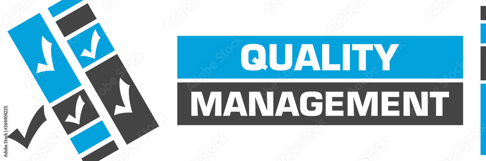 Quality Management Blue Grey Line Boxes Tick Marks Quality Management Blue Grey Line Boxes Tick Marks