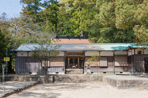 Kumanosansho-Omiwasha shrine on Kumano Kodo (Nakahechi Route) in Nachikatsuura, Wakayama, Japan. The Shrine was a history of over 1400 years. © beibaoke