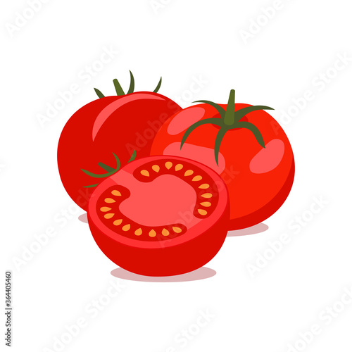 Vector tomato, bunch. vector illustration.