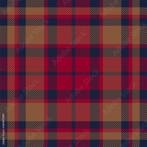 Pixel background vector design. Modern seamless pattern plaid. Square texture fabric. Tartan scottish textile. Beauty color madras ornament.