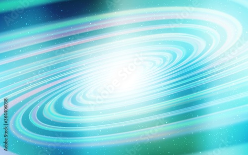 Light Blue, Green vector texture with milky way stars. Blurred decorative design in simple style with galaxy stars. Pattern for futuristic ad, booklets.