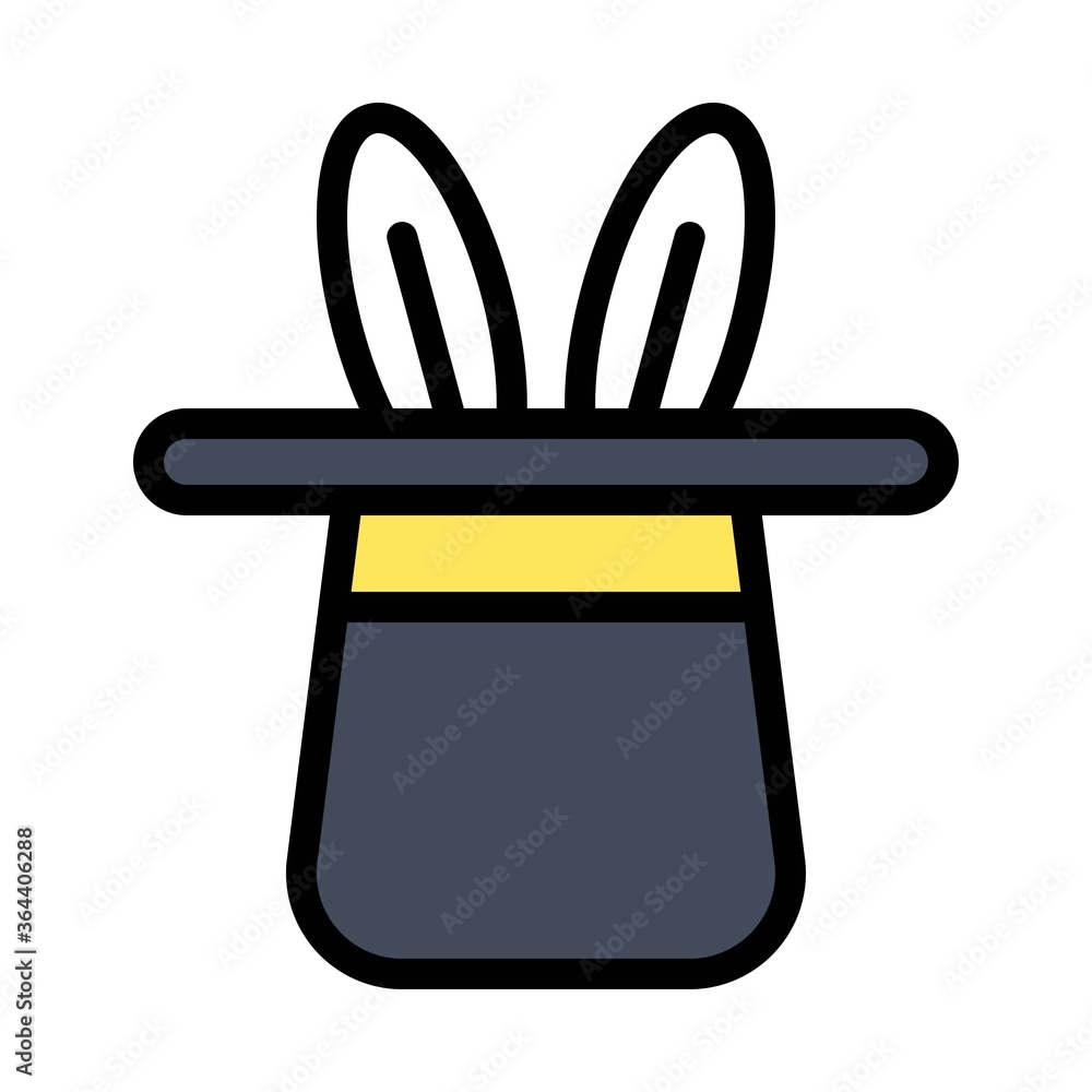 birthday or new born baby related magic hat with rabbit ears vectors with editable stroke, birthday or new born baby related magic hat with rabbit ears vectors with editable stroke,