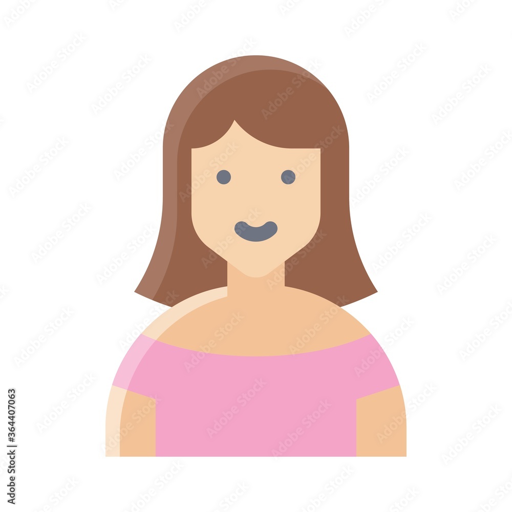 birthday related girl or avatar with cuite look and stylish dress vector in flat style, birthday related girl or avatar with cuite look and stylish dress vector in flat style,