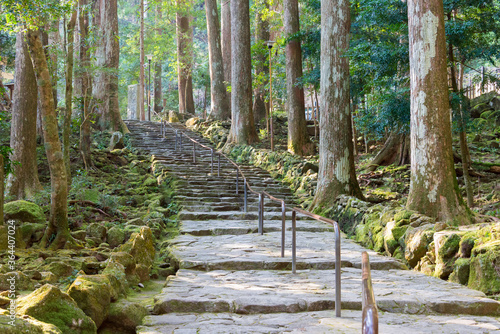 Approach to Nachi Falls in Nachikatsuura, Wakayama, Japan. It is part of the 