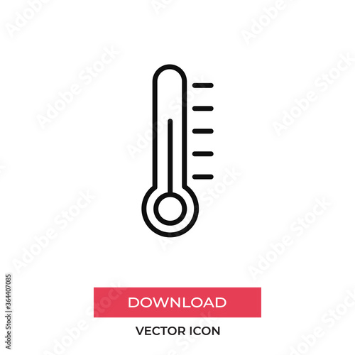 Thermometer icon vector. Temperature sign