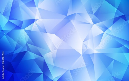 Light BLUE vector polygonal background. Colorful illustration in abstract style with triangles. Best triangular design for your business. © smaria2015