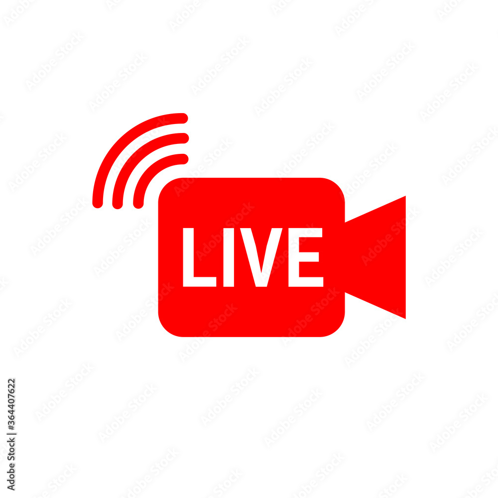 Live stream isolated logo stock vector graphic Live stream isolated logo stock vector graphic