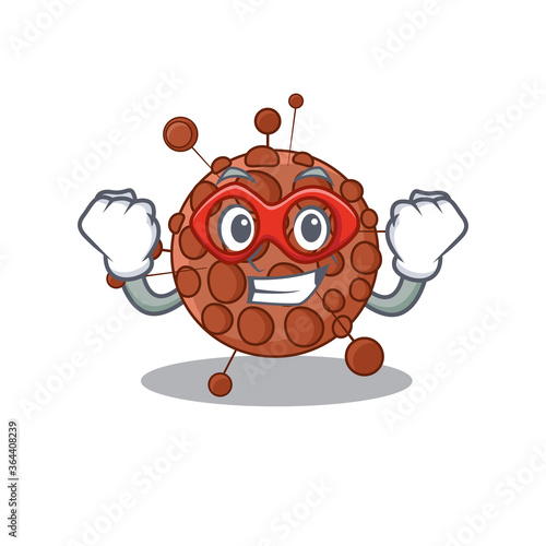 A cartoon mascot of neisseria in a fantastic Super hero character