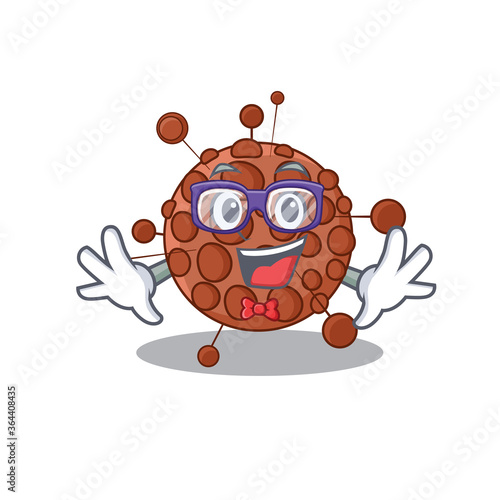 A caricature drawing of nerd neisseria wearing weird glasses