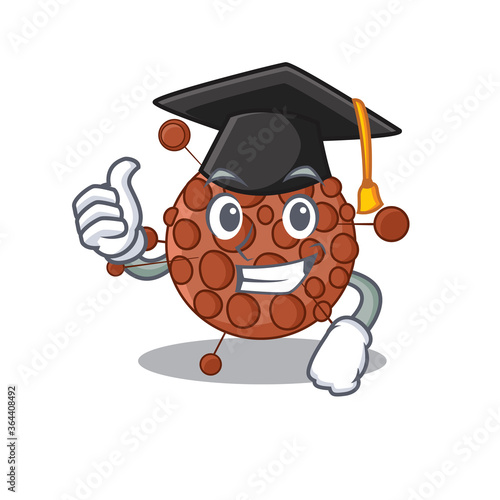 Neisseria caricature picture design with hat for graduation ceremony