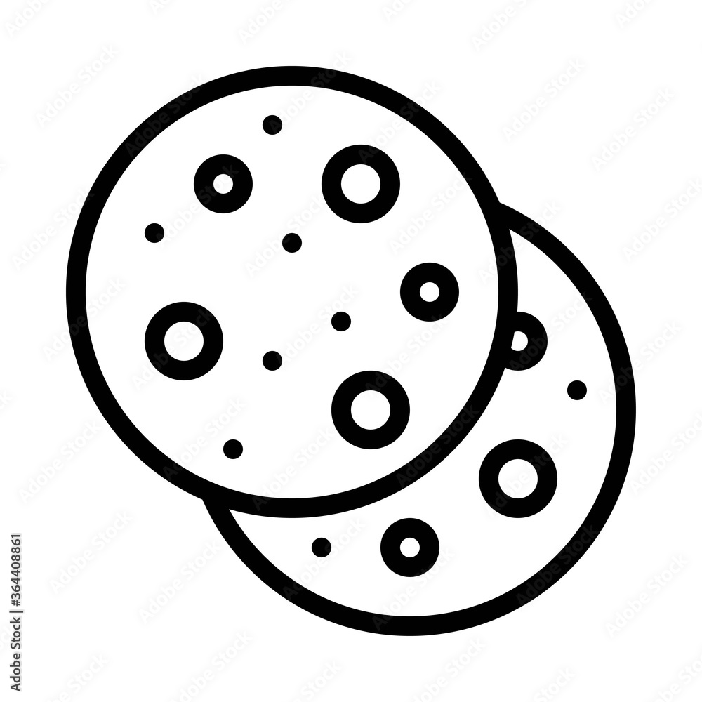 birthday or new born baby related chocolate chip biscuits with chocolate balls vectors in lineal style, birthday or new born baby related chocolate chip biscuits with chocolate balls vectors in lineal style,