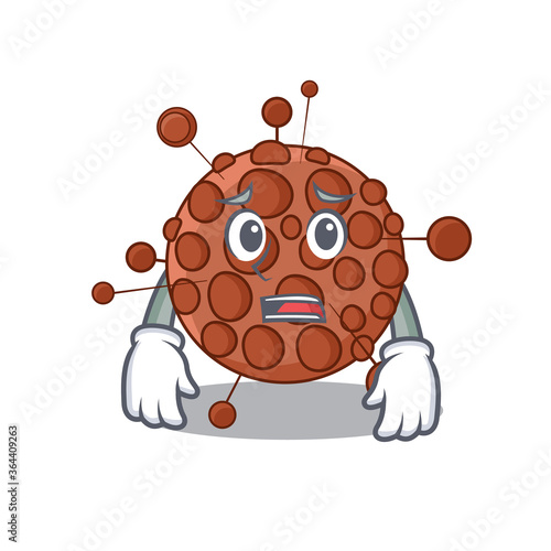 Cartoon image design neisseria showing worried face