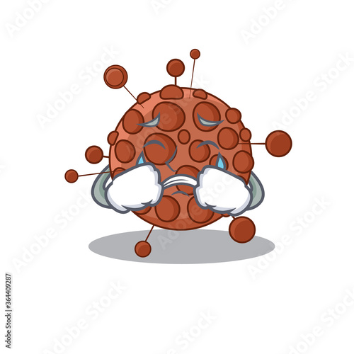 Caricature design style of neisseria with a sad face