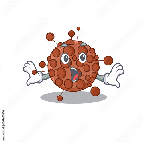 Neisseria mascot design concept showing a amazed gesture