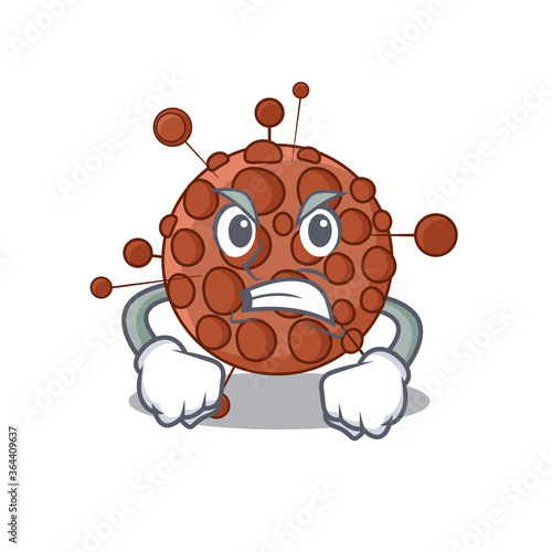 A cartoon picture style of neisseria having a mad face
