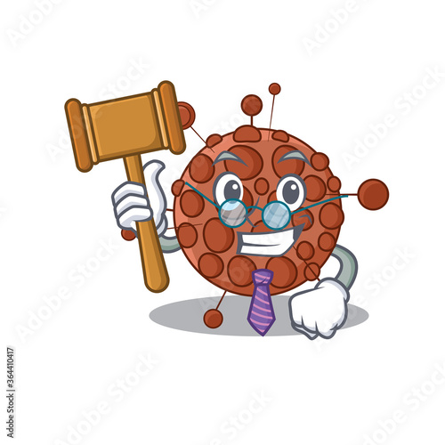 A judicious judge of neisseria caricature concept wearing glasses