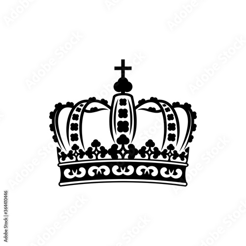 Royal crown isolated king or queen symbol. Vector monarch or emperor headwear, royalty sign