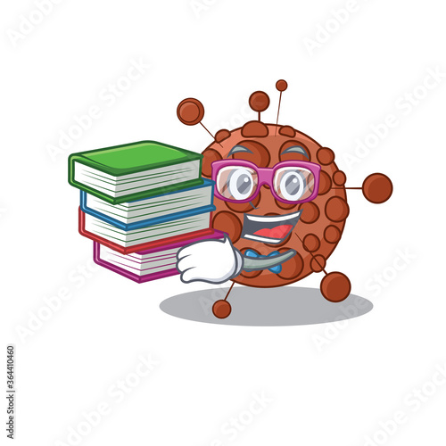 Neisseria student mascot design read many books when study at home