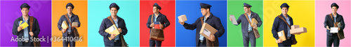 Handsome young postman with...