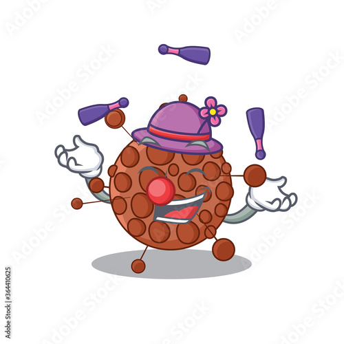 A neisseria cartoon design style love playing juggling