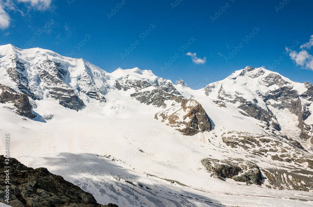 Bernina, Piz Palü, Diavolezza, Gletscher, Piz Trovat, Piz Bernina, Berninagruppe, Gletscherwanderung, Alpen, Pontresina, Graubünden, Sommer, Klimawandel, Schweiz Bernina, Piz Palü, Diavolezza, Gletscher, Piz Trovat, Piz Bernina, Berninagruppe, Gletscherwanderung, Alpen, Pontresina, Graubünden, Sommer, Klimawandel, Schweiz