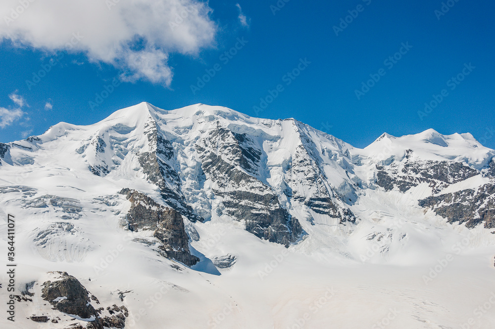 Bernina, Piz Palü, Diavolezza, Gletscher, Piz Trovat, Piz Bernina, Berninagruppe, Gletscherwanderung, Alpen, Pontresina, Graubünden, Sommer, Klimawandel, Schweiz