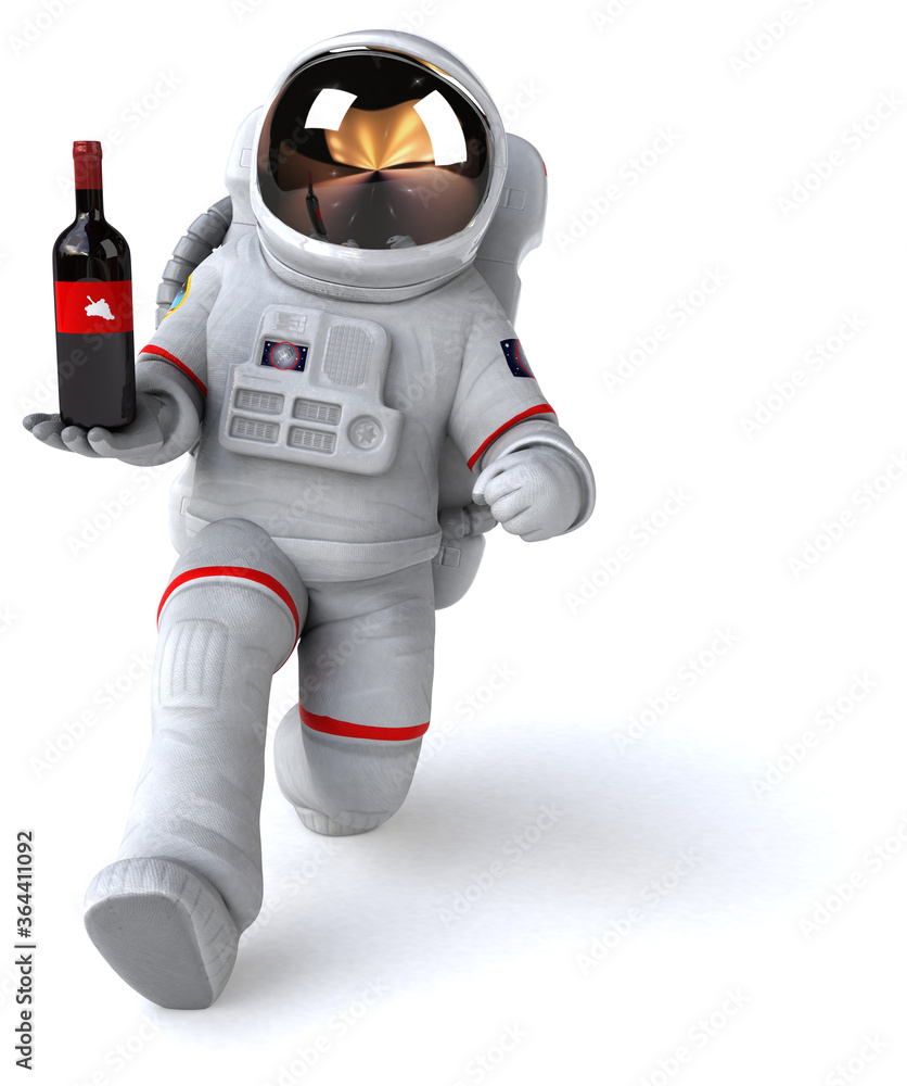 Naklejka premium Fun astronaut - 3D Illustration