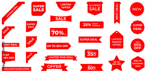 set of offer labels for advertisement, websites, eCommerce sites-vector illustration 