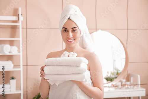 Beautiful young woman with ...
