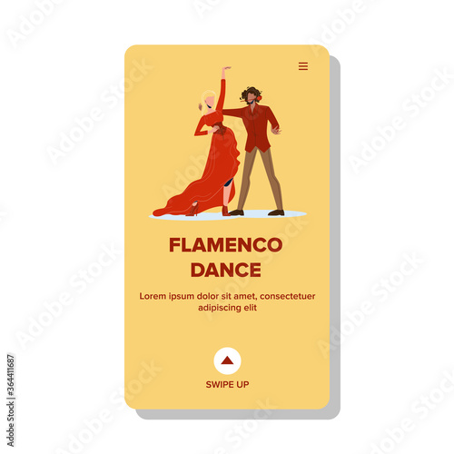 Flamenco Dance Dancing Couple Boy And Girl Vector