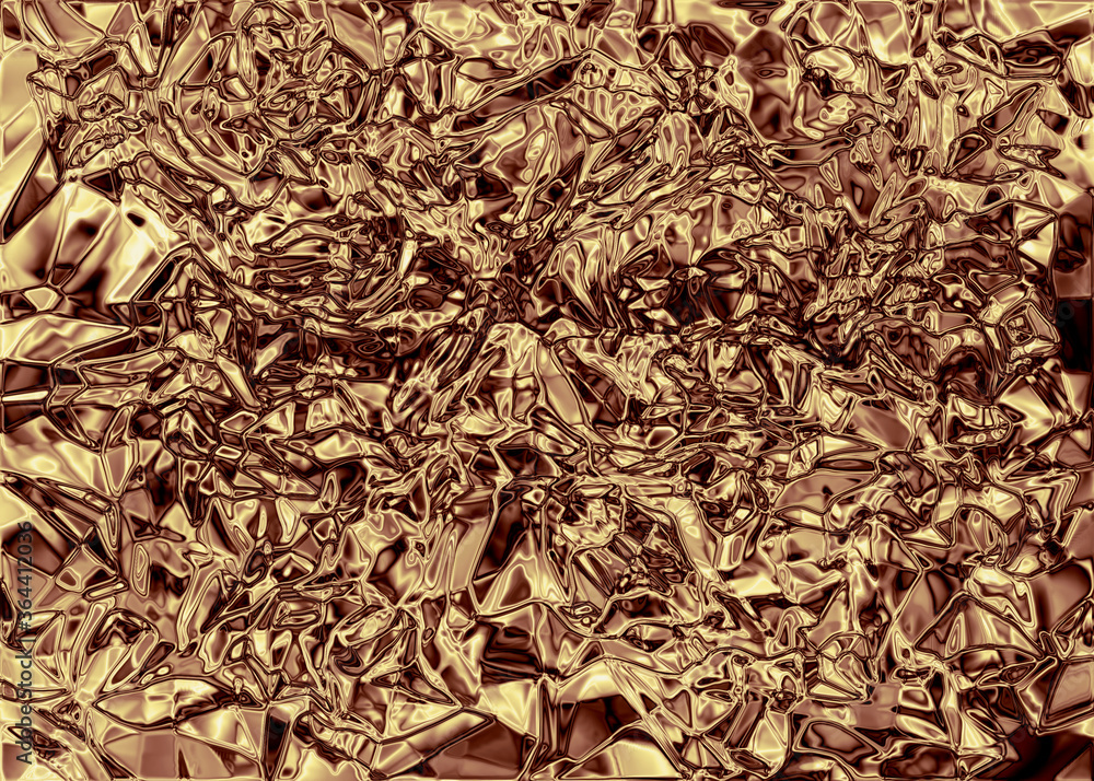 Gold foil paper decorative texture background for artwork - Illustration