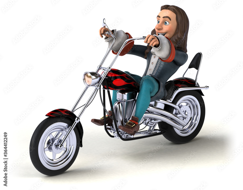 3D Illustration of a cartoon man in historical baroque costume 3D Illustration of a cartoon man in historical baroque costume