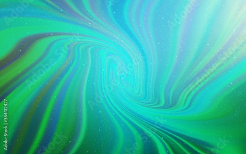 Light Blue, Green vector template with space stars. Modern abstract illustration with Big Dipper stars. Pattern for futuristic ad, booklets.