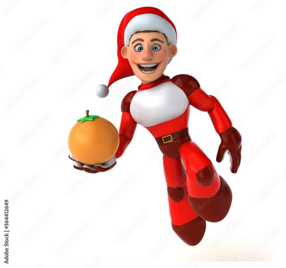Fun Super Santa Claus - 3D Illustration Fun Super Santa Claus - 3D Illustration
