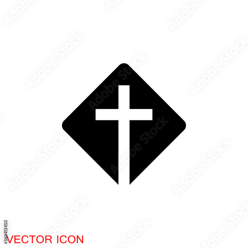 Free Download Church vector icons of religious christianity signs and symbols - GFXLoad