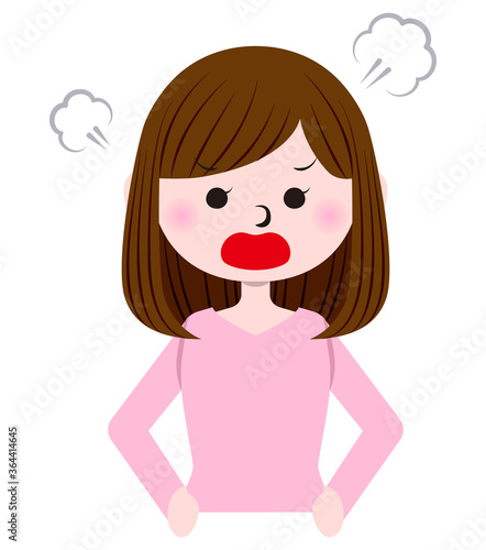 怒る女性