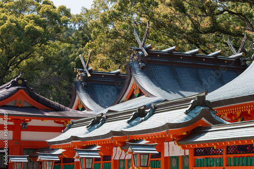 Kumano Hayatama Taisha Shrine in Shingu  Wakayama  Japan. It is part of the  Sacred Sites and Pilgrimage Routes in the Kii Mountain Range  UNESCO World Heritage Site.