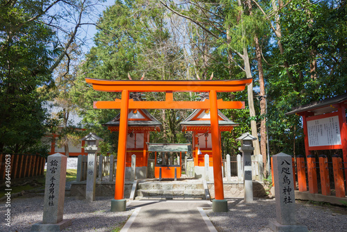 Kumano Hayatama Taisha Shrine in Shingu, Wakayama, Japan. It is part of the "Sacred Sites and Pilgrimage Routes in the Kii Mountain Range" UNESCO World Heritage Site. © beibaoke