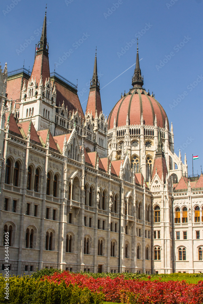View of the Parliament building in Budapest . Hungary View of the Parliament building in Budapest . Hungary