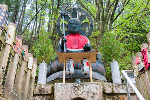 Otake Jizo Statue at Mount Koya in Koya, Wakayama, Japan. The Jizo Statue was originally built in 1745. photo