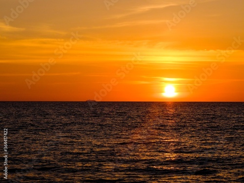 Blurred photo,Beautiful sunset over the sea. Sunset background. Nature composition.