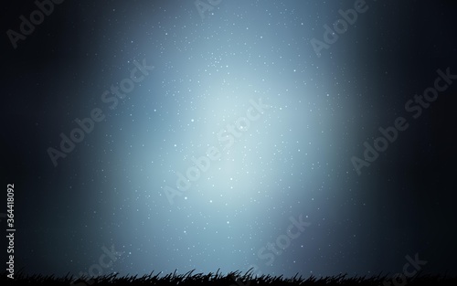 Dark BLUE vector background with astronomical stars. Shining colored illustration with bright astronomical stars. Smart design for your business advert.