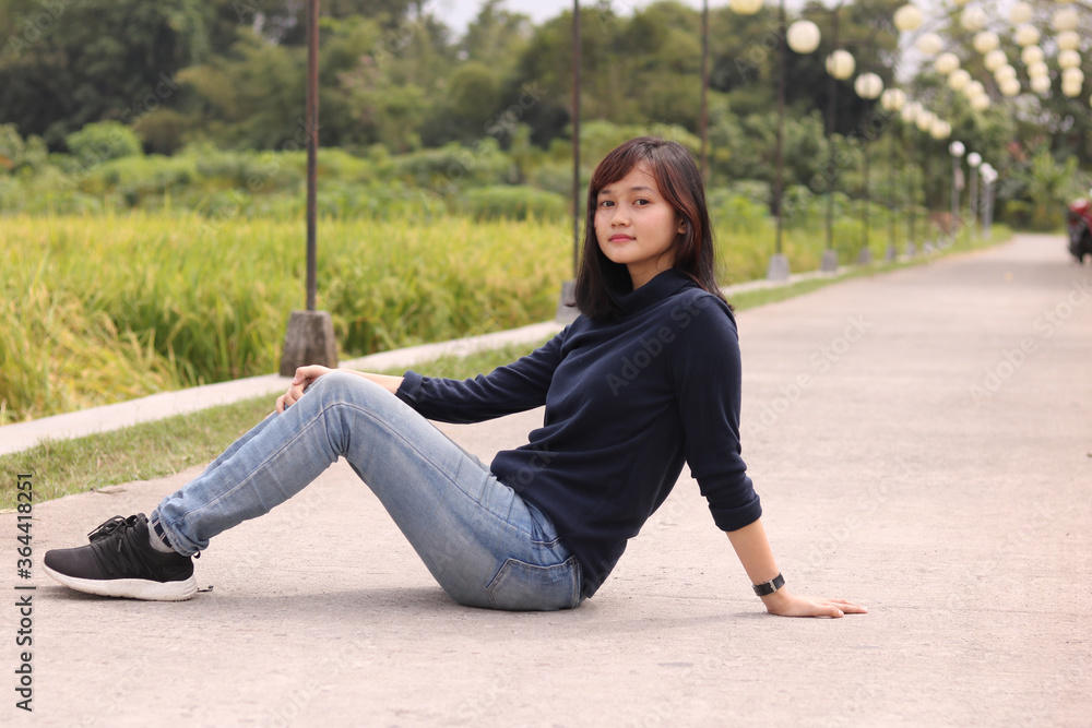 Obraz premium a portrait of a beautiful young woman.