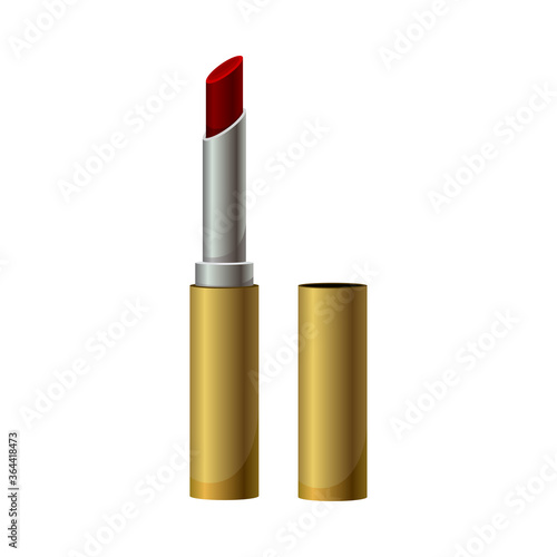 Decorative Cosmetics or Color Cosmetics with Lipstick Vector Illustration