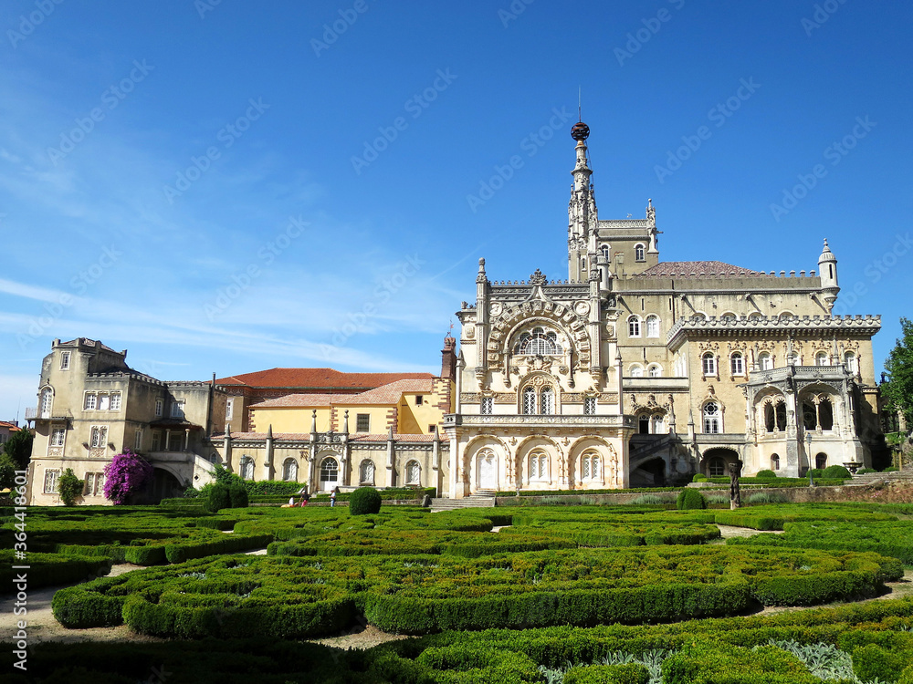 The Bussaco Palace Hotel (Palácio Hotel do Buçaco) locate in Bussaco Forest, PORTUGAL
