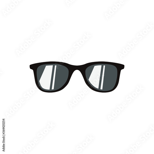 single vector of black glasses simple illustration design